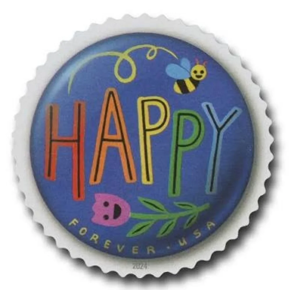 100 Pinback Buttons USPS Forever Round Stamps Wedding Invitations Birthday Party